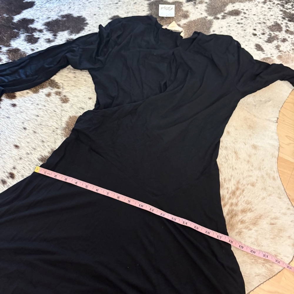 FREE PEOPLE Beach Vance Mini Dress Keyhole Long Sleeve Size M NWT - Picture 7 of 9